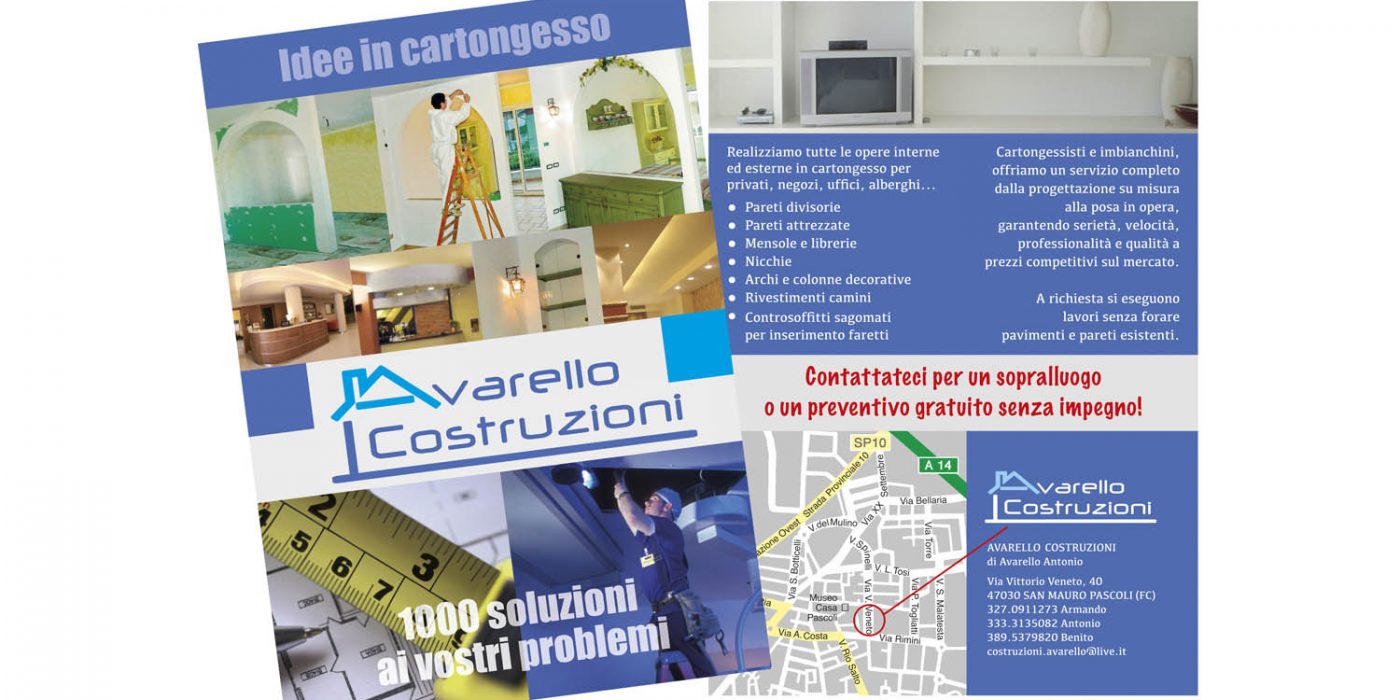 Realizzazione volantino Avarello Costruzioni