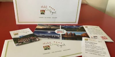Realizzazione depliant Hotel Cèsa Tyrol Canazei
