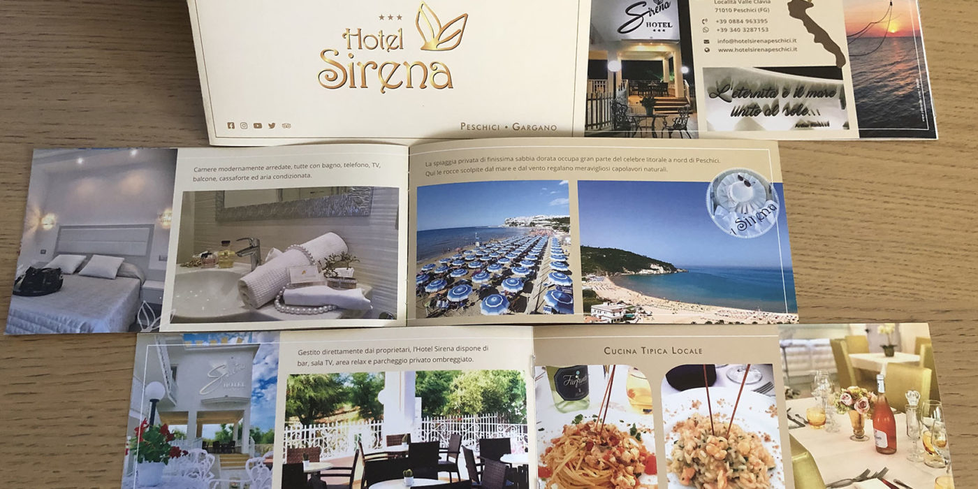 Realizzazione depliant Hotel Sirena Peschici